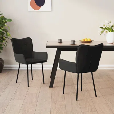 Vidaxl Dining Chairs 2 Pcs Black Velvet