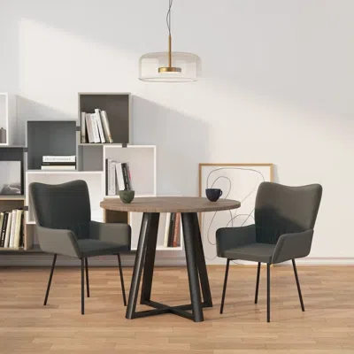 Vidaxl Dining Chairs 2 Pcs Dark Gray Velvet