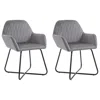 Vidaxl Dining Chairs 2 Pcs Gray Velvet, 249804