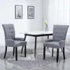 Vidaxl Dining Chairs With Armrests 2 Pcs Light Gray Fabric