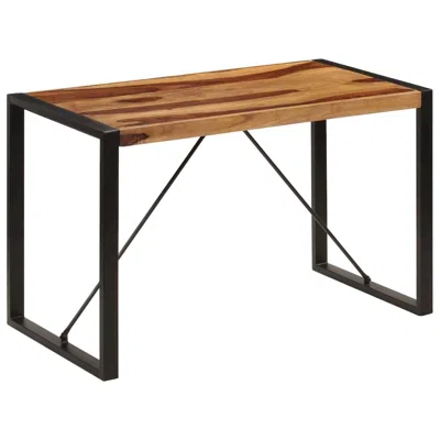 Vidaxl Dining Table 47.2"x23.6"x29.9" Solid Sheesham Wood, 247423 In Black