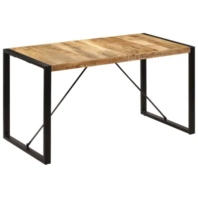 Vidaxl Dining Table 55.1"x27.6"x29.5" Solid Mango Wood, 247420 In Brown