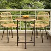 Vidaxl Dining Table Ã˜21.7"â Tempered Glass And Steel