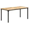 Vidaxl Dining Table Natural Wood Color Rough Mango Wood Medium In Nude