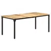 Vidaxl Dining Table Rough Mango Wood Large Durable Dining Table In Neutral