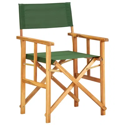 Vidaxl Director's Chair Solid Acacia Wood Green, 45953 In Brown
