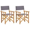 Vidaxl Director's Chairs 2 Pcs Solid Acacia Wood, 45947