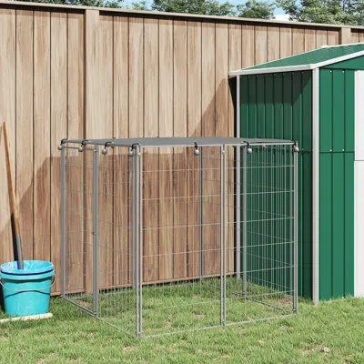 Vidaxl Dog Kennel In Silver