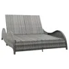 Vidaxl Double Sun Lounger With Cushion Poly Rattan Anthracite, 49495