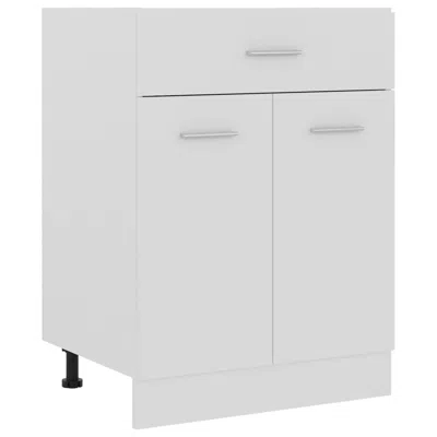 Vidaxl Drawer Bottom Cabinet White 23.6"x18.1"x32.1" Engineered Wood