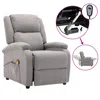 Vidaxl Electric Massage Chair Light Grey Fabric (100% Polyester), Metal In Gray