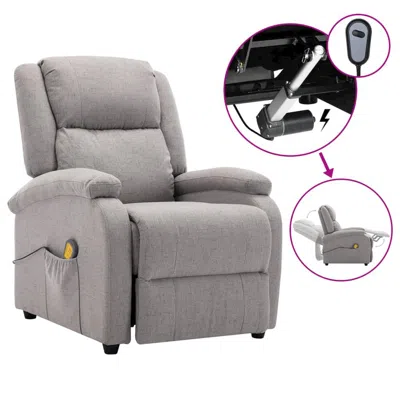 Vidaxl Electric Massage Chair Light Grey Fabric (100% Polyester), Metal