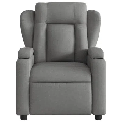 Vidaxl Fabric Massage Recliner Chair, Adjustable Backrest & Footrest In Dark Gray Fabric