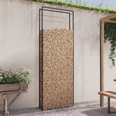 Vidaxl Firewood Rack Matt Black 43.3"x11"x122.8" Steel