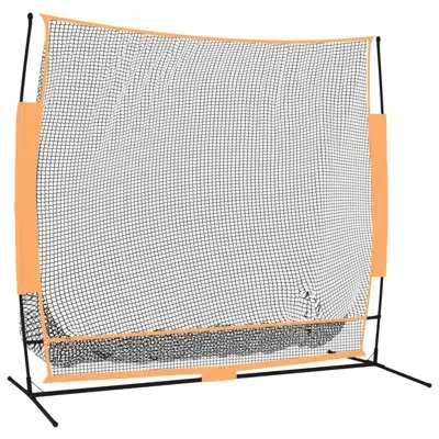 Vidaxl Foldable And Goal With Carrying Case In Black,orange
