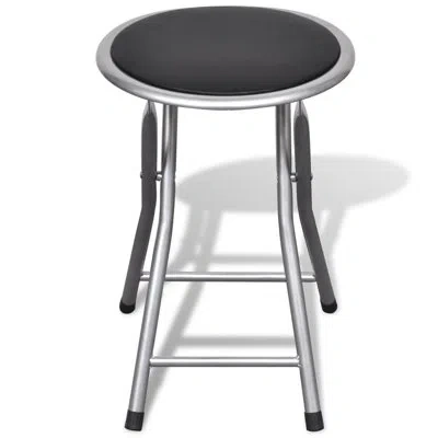 Vidaxl Foldable Chair Set In Black
