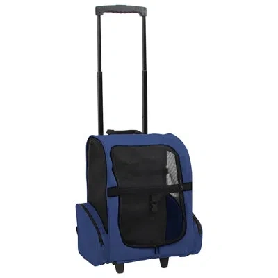 Vidaxl Foldable Multipurpose Pet Carrier In Blue