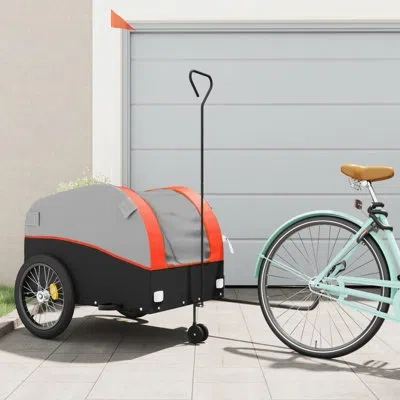 Vidaxl Foldable Pet Trailer With Detachable Carrier In Multi