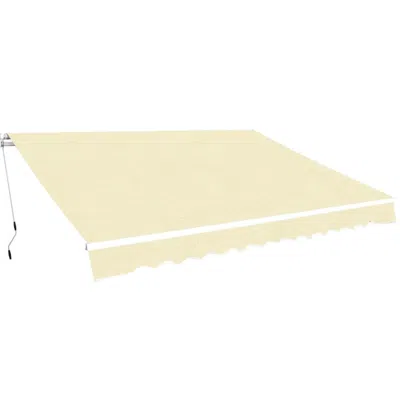 Vidaxl Folding Awning Manual Operated 157.5" Cream In Neutral