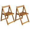 Vidaxl Folding Garden Chairs 2 Pcs Solid Acacia Wood, 42660