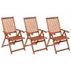 Vidaxl Folding Garden Chairs 3 Pcs Solid Acacia Wood, 310293