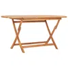 Vidaxl Folding Garden Table 62.9"x31.4"x29.5" Solid Teak Wood, 48998