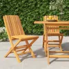 Vidaxl Folding Patio Chairs 2 Pcs 18.5"x18.5"x35" Solid Wood Teak