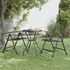 Vidaxl Folding Patio Chairs 2 Pcs Expanded Metal Mesh Anthracite