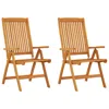 Vidaxl Folding Patio Chairs 2 Pcs Solid Wood Eucalyptus