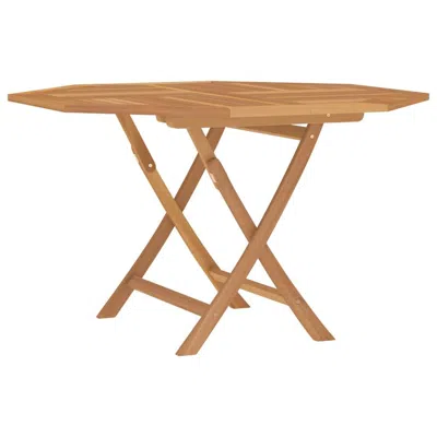 Vidaxl Folding Patio Table 47.2"x47.2"x29.5" Solid Wood Teak In Brown