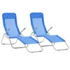 Vidaxl Folding Sun Loungers 2 Pcs Textilene Blue, 44337