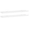 Vidaxl Frame Ledge Shelf Set Of 2 White Mdf 31.5 In Long Wall Mounting