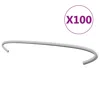 Vidaxl Gabion Hooks 100 Pcs Galvanized Steel 11.8", 145622