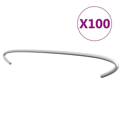 Vidaxl Gabion Hooks 100 Pcs Galvanized Steel 19.7", 145626 In Gray