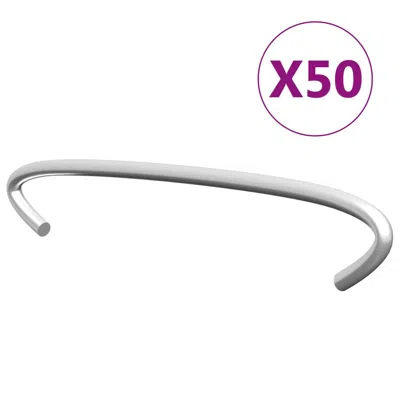 Vidaxl Gabion Hooks 50 Pcs Galvanized Steel 3.9", 145615 In Metallic