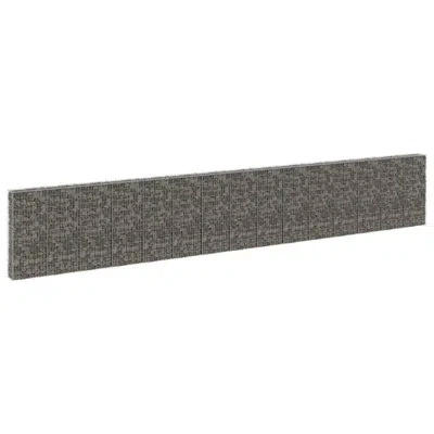 Vidaxl Gabion Wall With Covers Galvanised Steel 354.3x11.8x59.1" In Silver