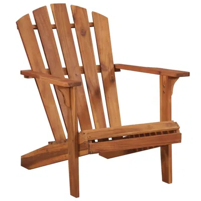 Vidaxl Garden Adirondack Chair Solid Acacia Wood, 44116 In Brown
