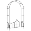Vidaxl Garden Arch With Gate Black 54.3"x15.7"x93.7" Iron 7092
