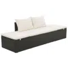 Vidaxl Garden Bed Black 76.8"x23.6" Poly Rattan, 43953