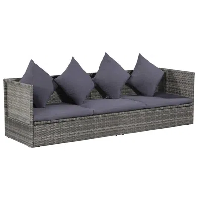 Vidaxl Garden Bed Grey 78.7"x23.6" Poly Rattan, 43959 In Gray