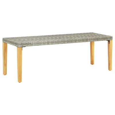 Vidaxl Garden Bench 31.5" Poly Rattan Gray, 46487