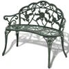 Vidaxl Garden Bench 39.4â€ Cast Aluminium Green, 42166