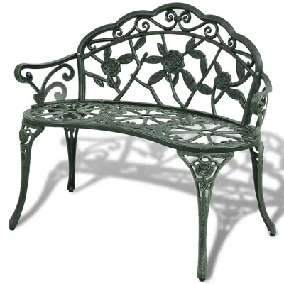Vidaxl Garden Bench 39.4â€ Cast Aluminium Green, 42166 In Gray