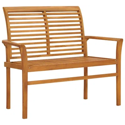 Vidaxl Garden Bench 44.1" Solid Teak Wood, 47407 In Brown