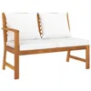 Vidaxl Garden Bench 45.1" With Cream Cushion Solid Acacia Wood 1836