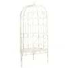 Vidaxl Garden Bench Antique White Wrought Iron Medium Decorative Inlays