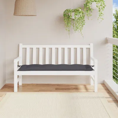Vidaxl Garden Bench Cushion Anthracite 59.1"x19.7"x2.8" Fabric, 314956 In White