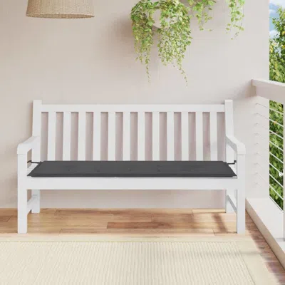 Vidaxl Garden Bench Cushion Anthracite 59"x19.7"x1.18", 43191 In White