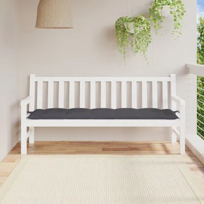 Vidaxl Garden Bench Cushion Anthracite 70.9"x19.7"x2.8" Fabric, 314968 In White