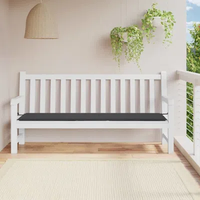 Vidaxl Garden Bench Cushion Anthracite 78.7"x19.7"x1.2", 47612 In White